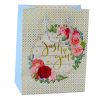 Ajándéktáska Minták Virágok Jókívánságok 23 x 18 x 10,5 cm
