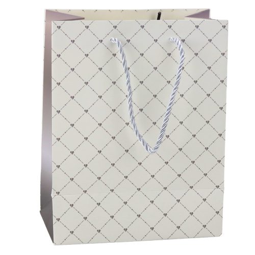 Papír ajándéktáska Fényes szívek 23 x 18 x 10,5 cm