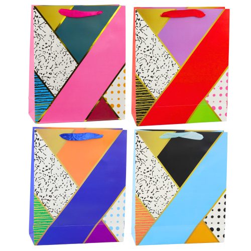 Papír ajándéktáska Geometrikus minták 32 x 26 x 12 cm