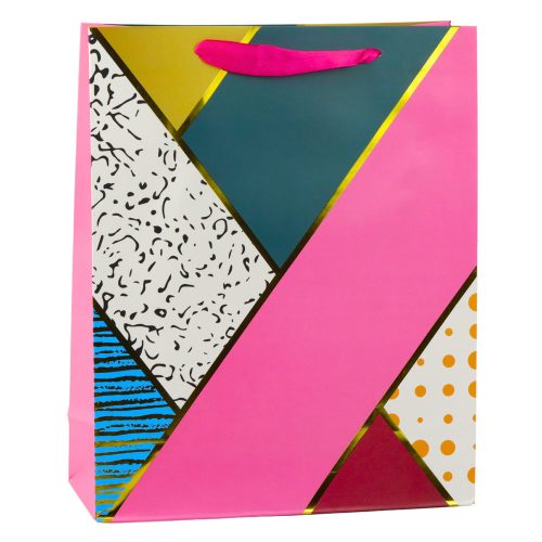 Papír ajándéktáska Geometrikus minták 32 x 26 x 12 cm