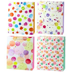   Ajándéktáska akvarell pasztell pöttyökkel, 32 × 26 × 10 cm