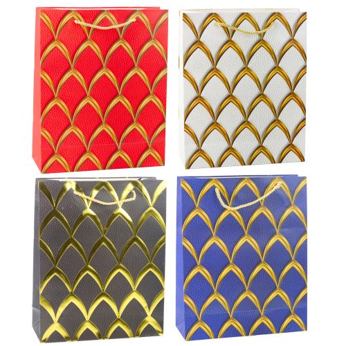 Elegáns Ajándéktáska Arany Dekorációk 32 x 26 x 12 cm