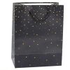 Ajándéktáska arany pöttyökkel 23 x 18 x 10,5 cm
