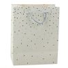 Ajándéktáska arany pöttyökkel 23 x 18 x 10,5 cm