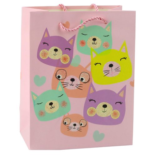 Papír ajándéktáska macskák csillogása 23 x 18 x 10,5 cm