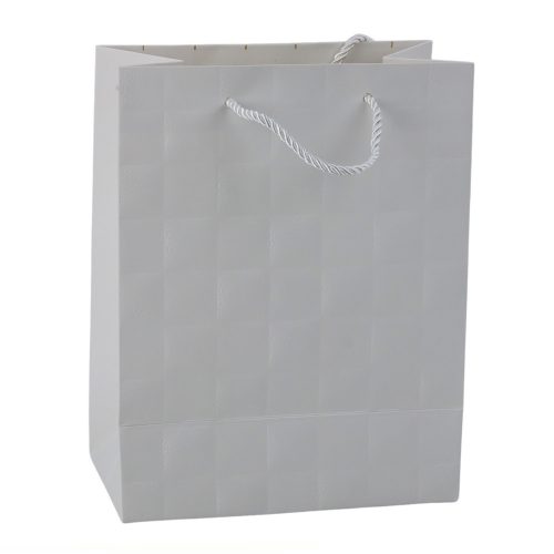 Elegáns dombornyomott négyzet alakú ajándéktáska 23 x 18 x 10,5 cm