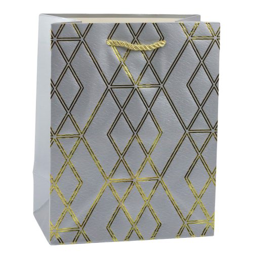 Papír ajándéktáska Elegáns arany minták 23 x 18 x 10,5 cm