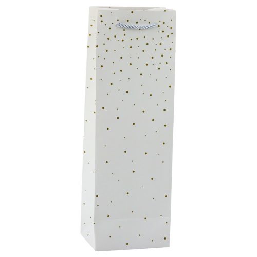 Borosüveg Papír Ajándéktáska Arany Pöttyös 35 x 12 x 9 cm