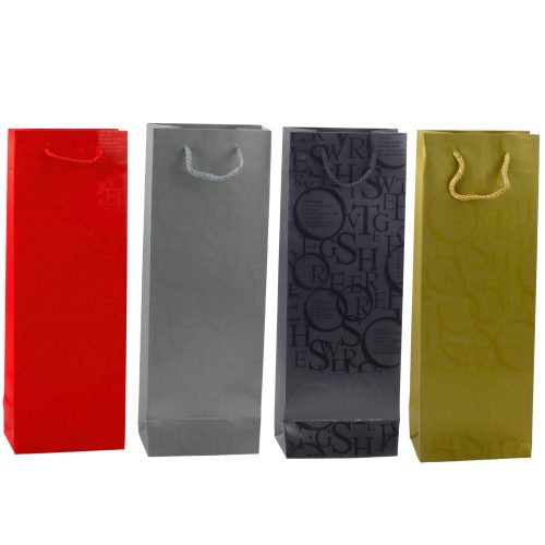 Borosüveg ajándéktáska minta felirattal 35 x 12 x 9 cm