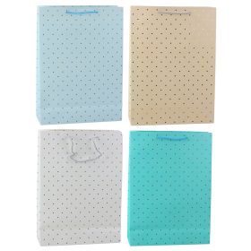   Klasszikus ajándéktáska arany pöttyökkel 41 x 30 x 12 cm