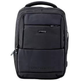City Business hátizsák USB mellkasi pánt fekete 26L 45cm