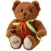 Plüss Teddy Bear Zöld-Piros masni Barna 30cm