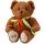 Plüss Teddy Bear Zöld-Piros masni Barna 30cm