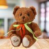 Plüss Teddy Bear Zöld-Piros masni Barna 30cm