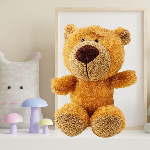 Plüss maci tapadókoronggal Barna 23 x 12 cm