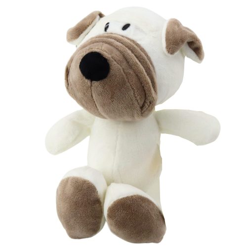 Kis plüss kabalája bújós játék mopsz kutya tapadókorong 16cm