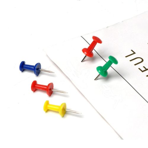 Színes tűkészlet parafa táblákhoz, irodába és iskolába, 40 db.