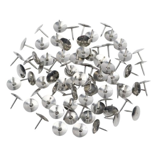 Lapos fejű gombostű készlet irodába és iskolába, ezüst, 40 db.