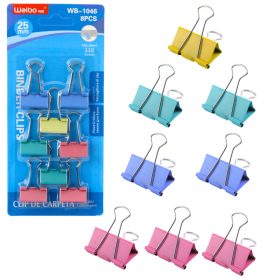 8 db 25 mm-es színes gemkapcsos készlet