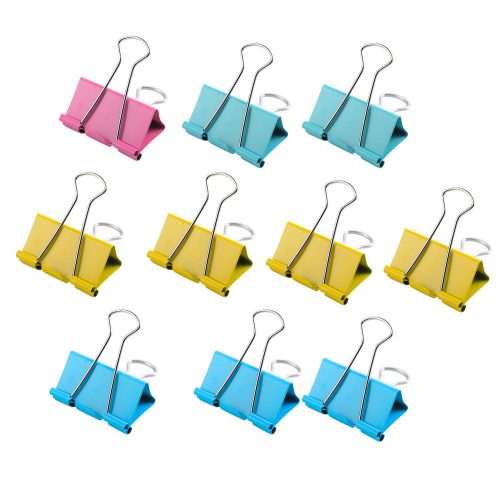 10 db-os színes gemkapocs készlet, 19 mm