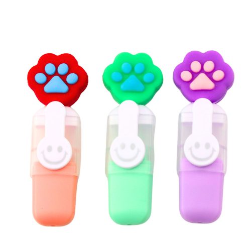 Mini kiemelő készlet karmossal színes tokban 6 db 8 cm