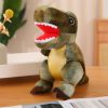 Plüss játék dinoszaurusz ennivaló texturált bőrrel, zöld 32 cm