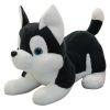 Plüss Mascot Husky Dog fekete-fehér 30cm