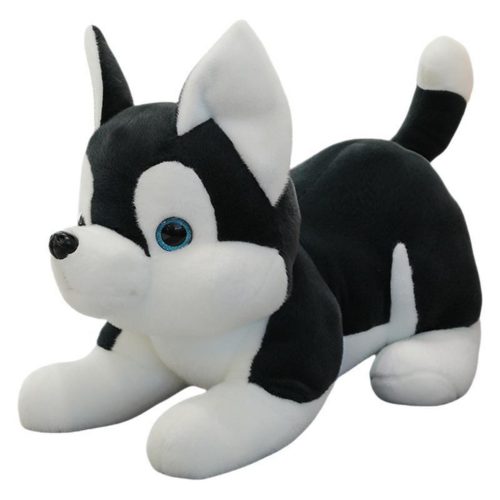 Plüss Mascot Husky Dog fekete-fehér 30cm