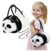 Plüss Panda táska fogantyúk fém lánc fekete fehér 20cm