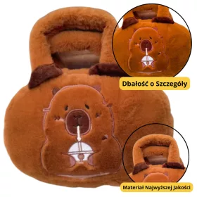 Capybara plüsstáska csészével, barna 20cm