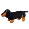 Plüss kabalája bújós játékkutya tacskó fekete 25cm