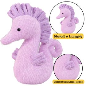 Plüss kabalája bújós játék vízi ló lila 25cm