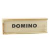 Családi logikai játék Domino 32 fából készült csempe fekete