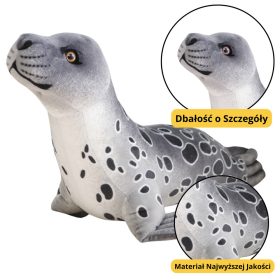 Plüss Mascot Cuddly Toy Pecsét Szürke 37cm