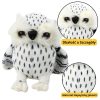 Plüss kis bagoly kabalája ennivaló fehér fekete foltok 15cm