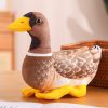 Plüss Mascot ennivaló kacsa barna sárga 28cm