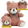 Teddy Bear plüss kulcstartó medál dekoráció rózsaszín 8cm
