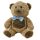 Plüss Teddy Bear kék csokornyakkendő világosbarna 30cm