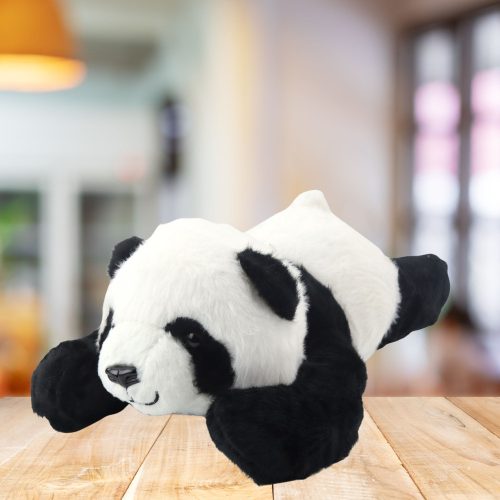 Plüss Mascot ennivaló fekvő Panda fekete-fehér 30cm