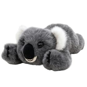 Plüss bújós játék fekvő koala maci szürke 30cm