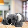 Plüss bújós játék fekvő koala maci szürke 30cm