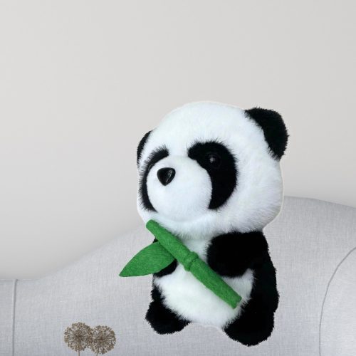 Plüss kabalája bújós panda bambusszal 18cm