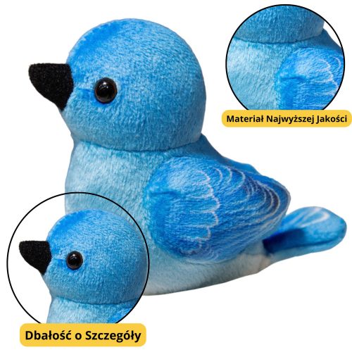 Kis plüss madár kék cinege aranypinty 10 cm