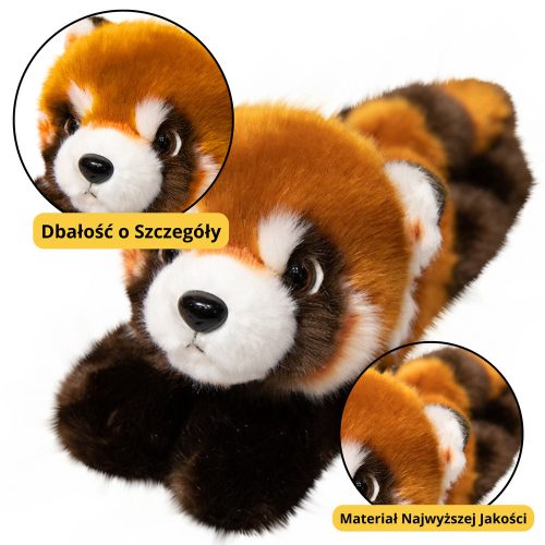 Plüss Red Panda Mascot kulcstartó gyűrű karabiner 13cm