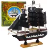 Gyűjthető Modell Dekoratív Kalóz Vitorlás Hajó Fekete 20x20cm