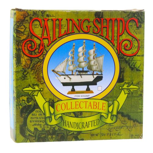 Gyűjthető Modell Dekoratív Kalóz Vitorlás Hajó Fekete 20x20cm