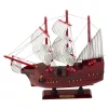 Gyűjthető dekoratív modell vitorlás hajó Piros 24x23cm