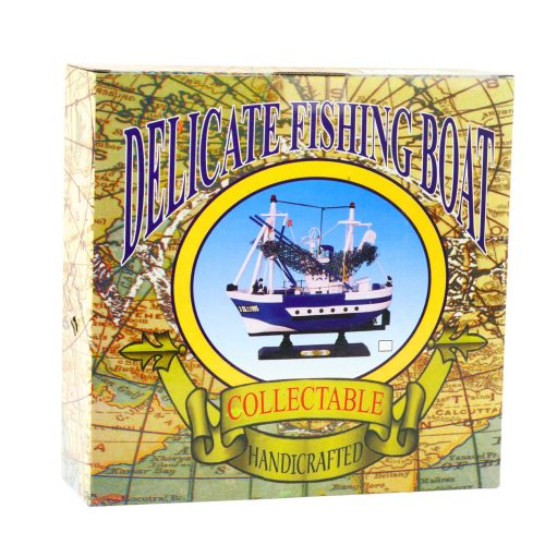 Gyűjthető dekoratív modell horgászcsónak repülő hölgy 24x23cm