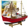 Gyűjthető dekoratív modell horgászcsónak Piros 30x26cm