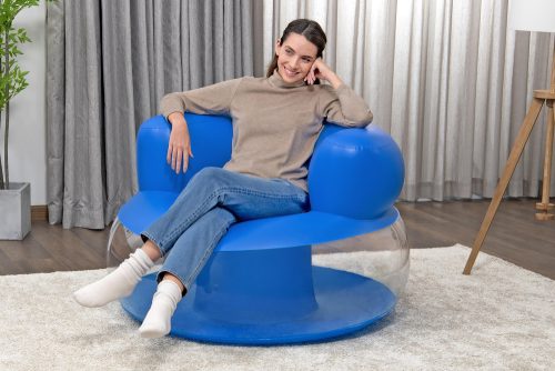 Felfújható kék szék 112 x 112 x 70 cm Bestway 75138